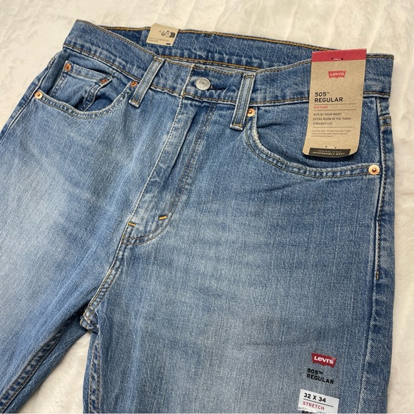 Levi's Other - Levi's Levi 505 Regular Fit Size 32x34 Straight Leg 5 Pocket Jeans Blue NWT